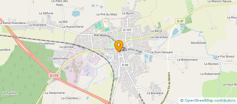 localisation de l'entreprise MAZETTE CENTRE SOCIAL ET CULTUREL  RETIERS