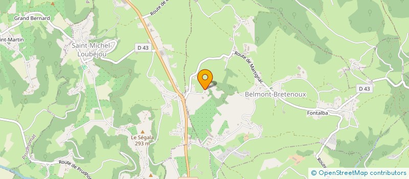 localisation de l'entreprise MAZEYRIE STEPHANE  BELMONT-BRETENOUX