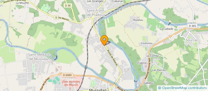 localisation de l'entreprise MAZIERE SARL à SAINT-FRONT-DE-PRADOUX