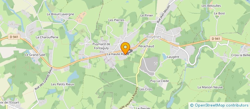 localisation de l'entreprise MAZIERES  ROYERES