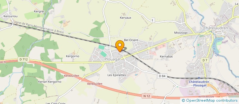 localisation de l'entreprise MAZURET  CHATELAUDREN-PLOUAGAT