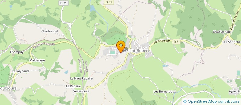 localisation de l'entreprise MAZY MENUISERIE à SAINT-ROBERT