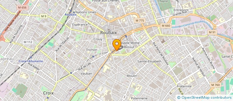 localisation de l'entreprise MAZZOLINI CONSTRUCTION à ROUBAIX
