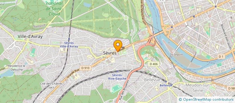 localisation de l'entreprise MB 1ST à SEVRES