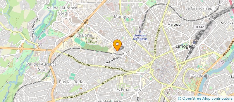 localisation de l'entreprise MB à LIMOGES