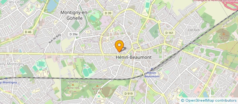 localisation de l'entreprise MB AUTO 62 à HENIN-BEAUMONT