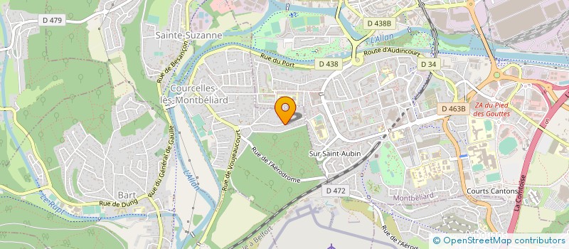 localisation de l'entreprise MB CARRELAGE  COURCELLES-LES-MONTBELIARD