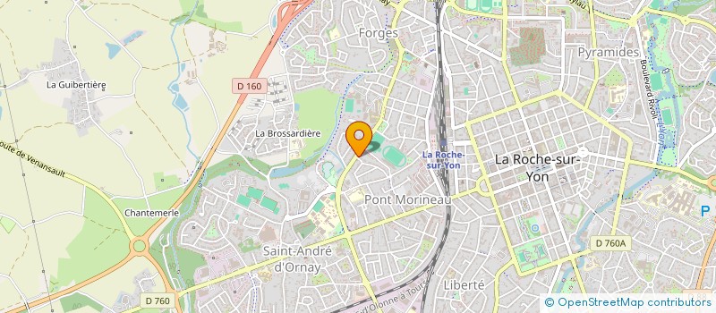localisation de l'entreprise MB'COM à LA ROCHE-SUR-YON