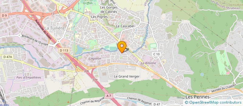 localisation de l'entreprise MB CONSEIL  LES PENNES MIRABEAU