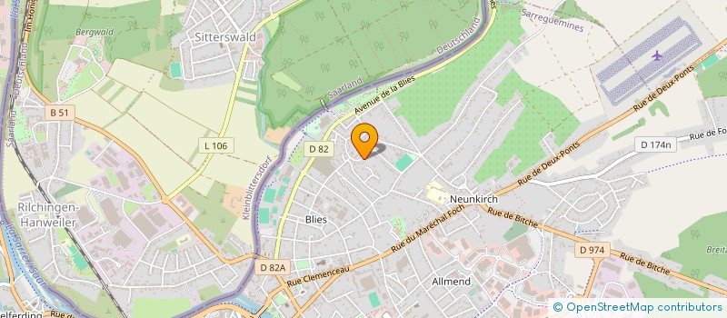 localisation de l'entreprise MB CREATION à SARREGUEMINES