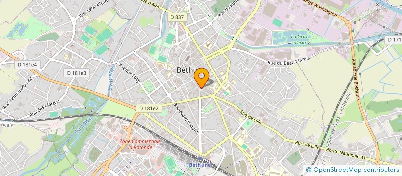 localisation de l'entreprise MB DISTRIBUTION  BETHUNE