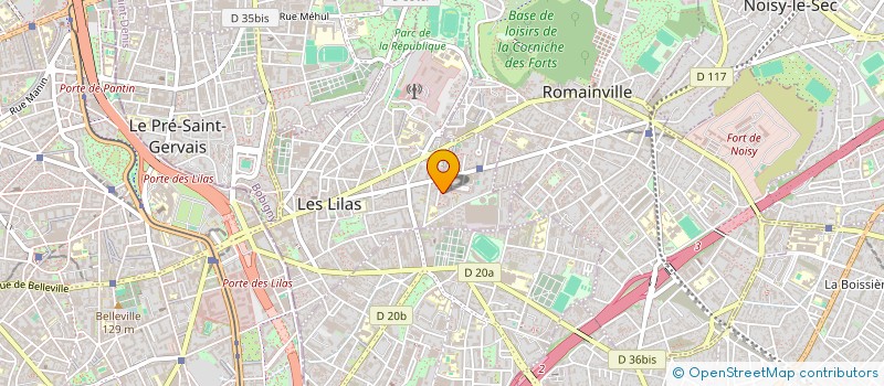 localisation de l'entreprise MB ENERGY à LES LILAS