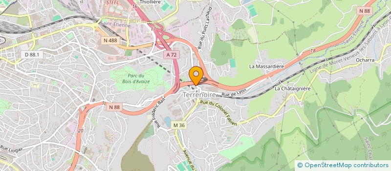 localisation de l'entreprise MB GLOBAL  SAINT-ETIENNE