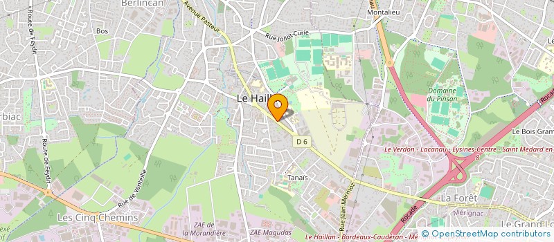 localisation de l'entreprise MB GOUTTIERE ALUMINIUM  LE HAILLAN