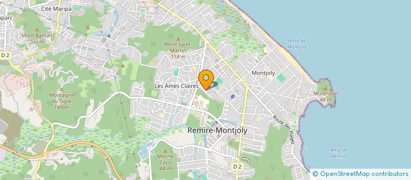 localisation de l'entreprise MB GUYANE  REMIRE-MONTJOLY