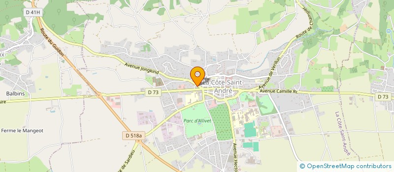 localisation de l'entreprise MB HABITAT INVEST  LA COTE-SAINT-ANDRE