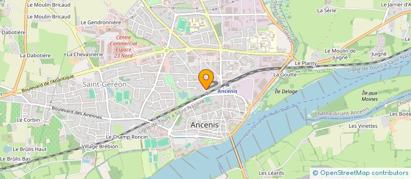 localisation de l'entreprise MB HOTES  ANCENIS-SAINT-GEREON