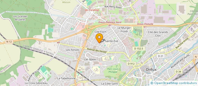 localisation de l'entreprise MB INVEST à DREUX
