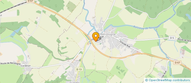 localisation de l'entreprise MB INVEST à RECOLOGNE