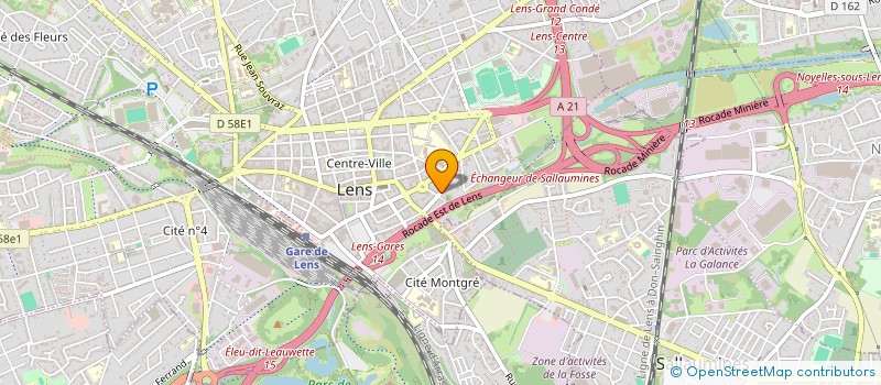 localisation de l'entreprise MB INVEST  LENS