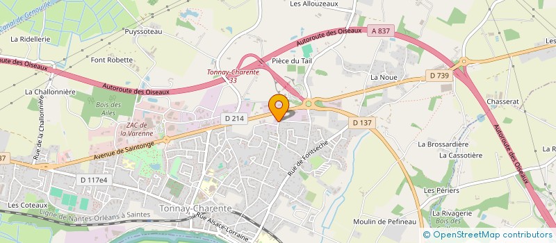 localisation de l'entreprise MB ISO 17 à TONNAY-CHARENTE