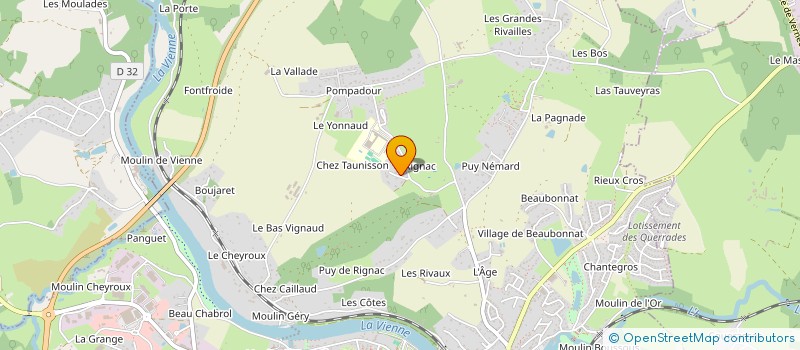 localisation de l'entreprise MB LES GRAVELLES à AIXE-SUR-VIENNE
