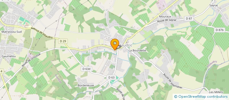 localisation de l'entreprise MB MAT  VILLAUDRIC