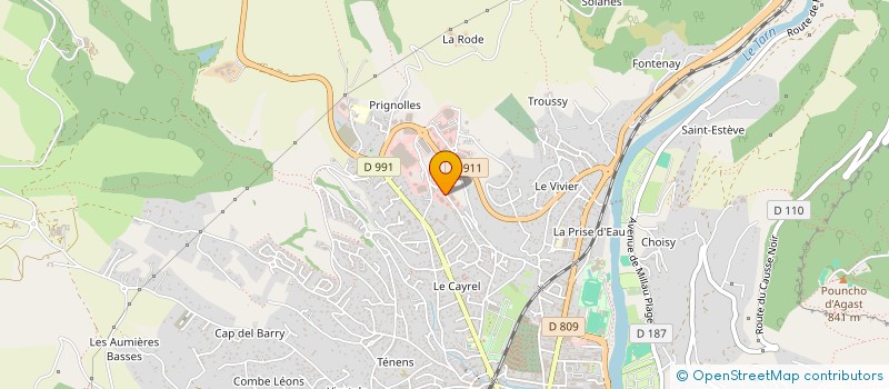 localisation de l'entreprise MB MILLAU BLANC  MILLAU