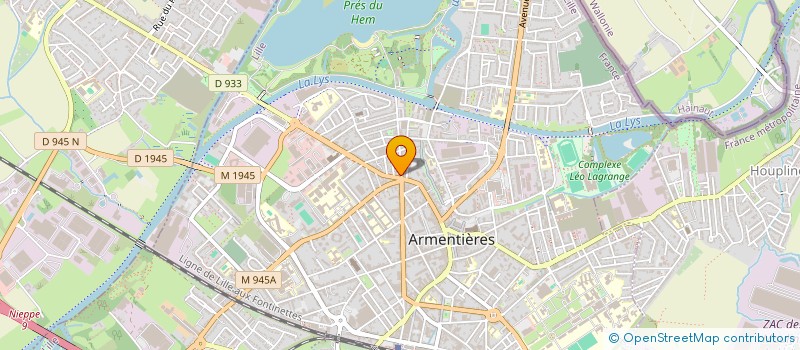 localisation de l'entreprise MB OPTIQUE à ARMENTIERES
