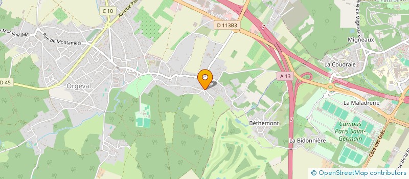 localisation de l'entreprise MB PARTICIPATIONS  ORGEVAL