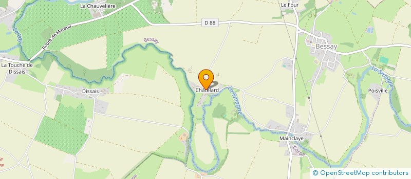 localisation de l'entreprise MB PEINTURE  BESSAY