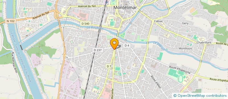 localisation de l'entreprise MB RESTAURATION  MONTELIMAR