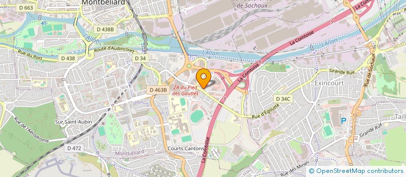 localisation de l'entreprise MB SERRURERIE  MONTBELIARD