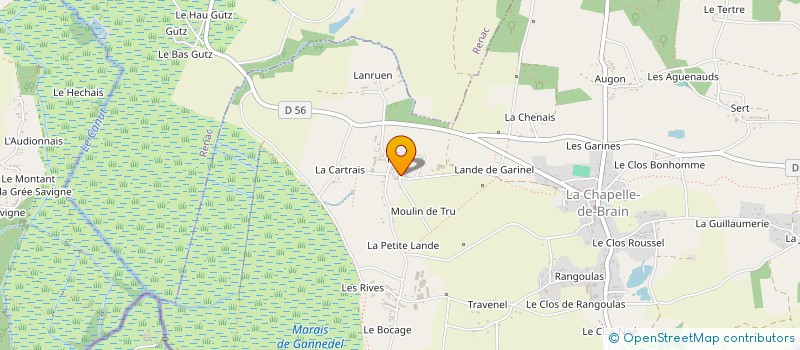 localisation de l'entreprise MB SERVICE SOIN ET NETTOYAGE  LA CHAPELLE-DE-BRAIN