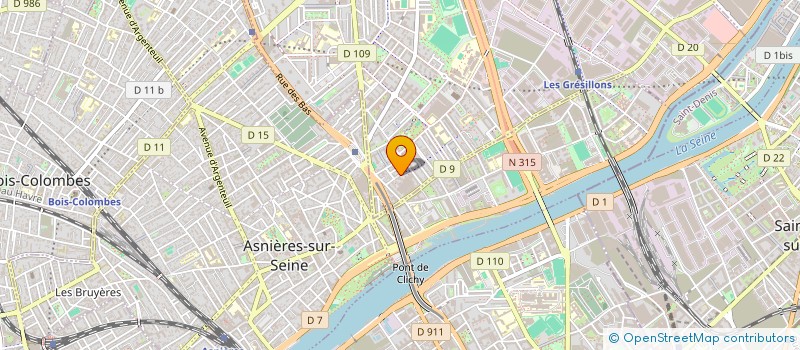 localisation de l'entreprise MB SERVICES à GENNEVILLIERS