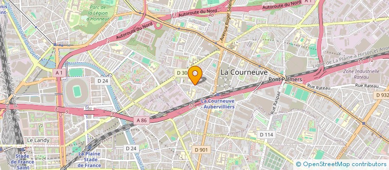 localisation de l'entreprise MB SOLUTION à LA COURNEUVE