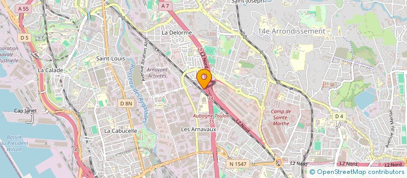 localisation de l'entreprise MB TERRASSEMENT ET BETONNAGE à MARSEILLE