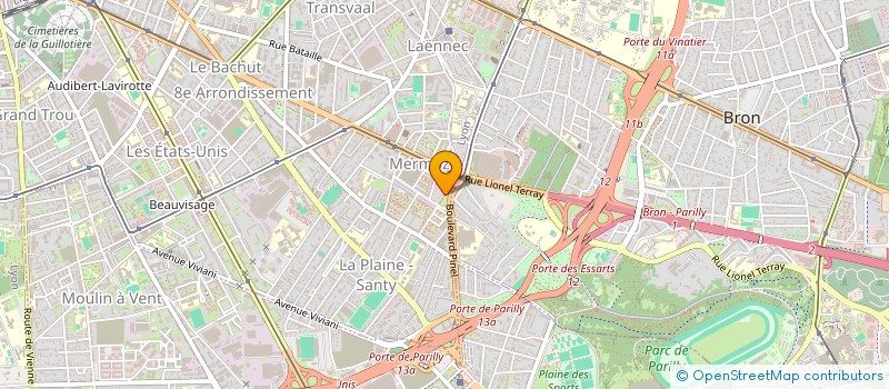 localisation de l'entreprise MB TRANSPORTS 69  LYON