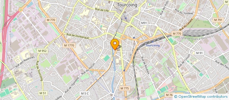 localisation de l'entreprise MB VC OPTIQUE AUDITION  TOURCOING