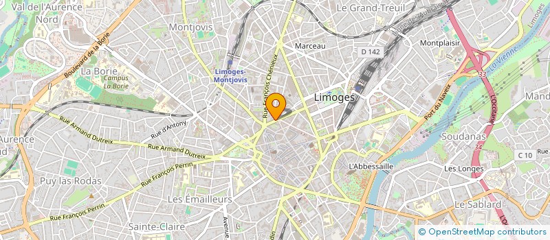 localisation de l'entreprise MB VISION à LIMOGES