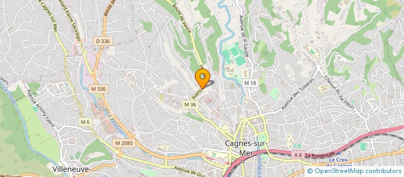 localisation de l'entreprise MBA à CAGNES-SUR-MER