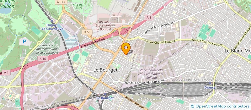 localisation de l'entreprise MBA CONSEIL  LE BOURGET