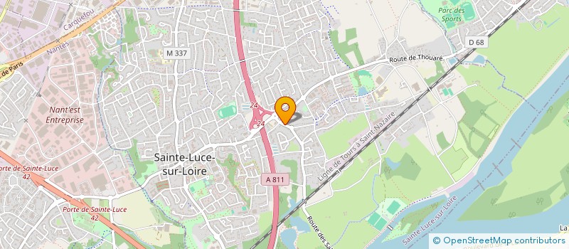 localisation de l'entreprise MBA ENTREPRISE  SAINTE-LUCE-SUR-LOIRE