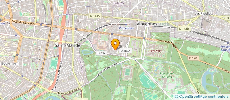 localisation de l'entreprise MBA3 à VINCENNES