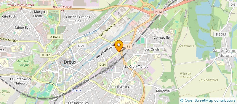localisation de l'entreprise MBAP OPTIQUE ET AUDITION DREUX à DREUX