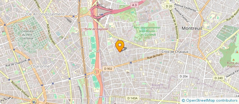 localisation de l'entreprise MBATP à BAGNOLET