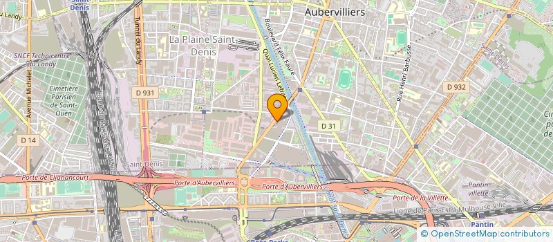 localisation de l'entreprise MBB TISSUS à AUBERVILLIERS