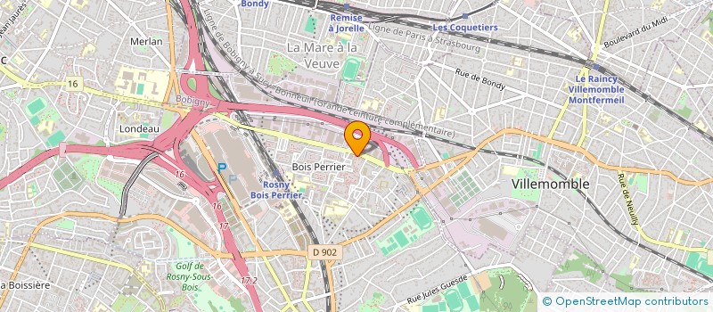 localisation de l'entreprise MBBS TRANSPORT à ROSNY-SOUS-BOIS