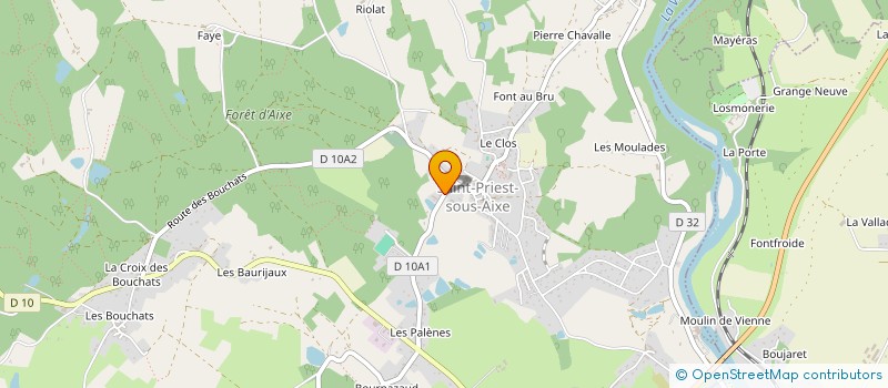 localisation de l'entreprise MBDR LOISIRS à SAINT-PRIEST-SOUS-AIXE