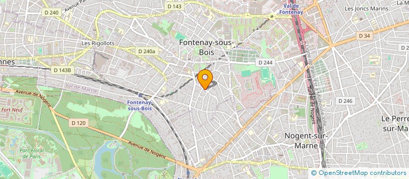 localisation de l'entreprise MBE COMMUNICATION à FONTENAY-SOUS-BOIS